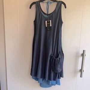 ETC. Blue 2 Piece Dress Cotton Gauze size M